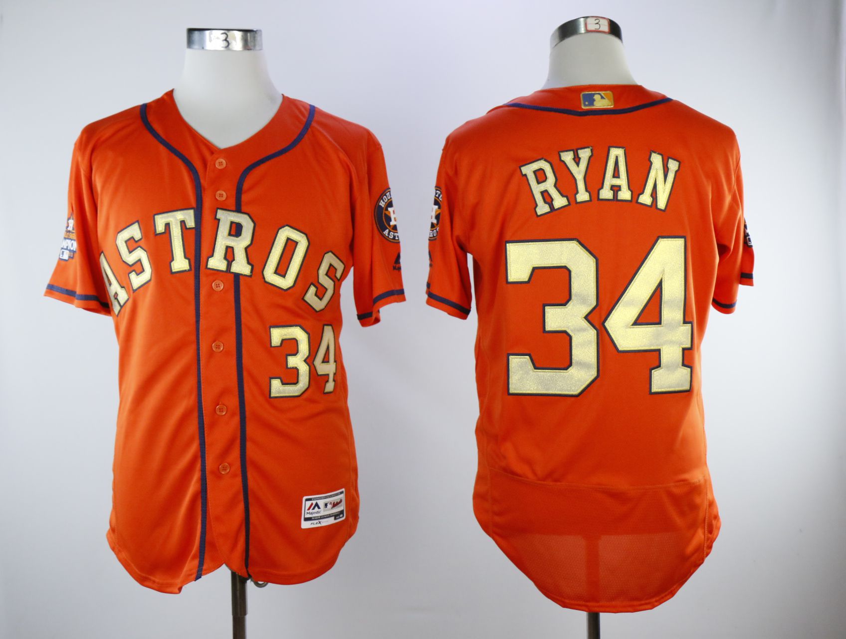 Men Houston Astros #34 Ryan Orange Elite Champion Edition MLB Jerseys->women mlb jersey->Women Jersey